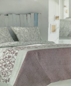 COLCHA BOUTI REVERSBILE GRIS/MALVA 150