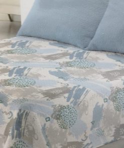 COLCHA BOUTI CAMA 135 PINTADAS GRIS/AZUL