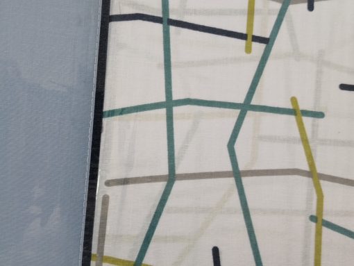 JUEGO DE SÁBANAS VERANO MIKADO AZUL/PISTACHO - Imagen 2