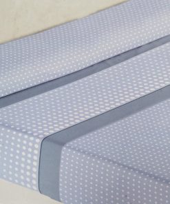 JUEGO DE SÁBANAS VERANO LUNARES AZUL CAMA 150