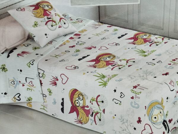 COLCHA BOUTI REVERSIBLE VERANO CAMA 90 INFANTIL BICIS