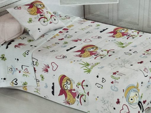 COLCHA BOUTI REVERSIBLE VERANO CAMA 90 INFANTIL BICIS