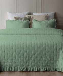 COLCHA BOUTI NAPOLI VERDE (VOLANTE DECORATIVO)