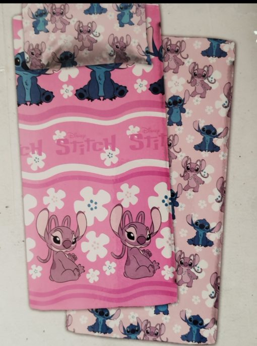JUEGO DE SÁBANAS STITCH ROSA DISEÑO OFICIAL
