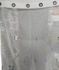 Visillo cocina amarillo azul