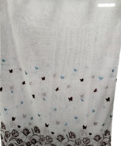 Cortina para cocina mariposas marrón turquesa