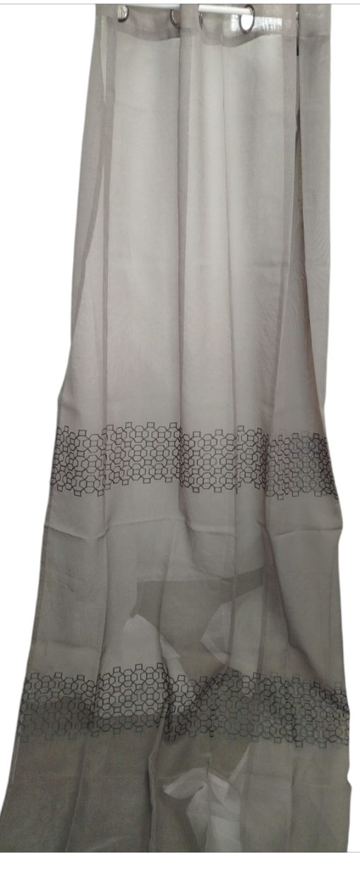 Visillo liso vainica gris o blanco - Imagen 3