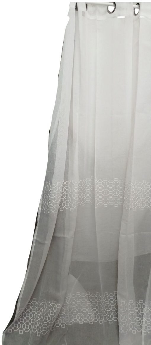 Visillo liso vainica gris o blanco - Imagen 2