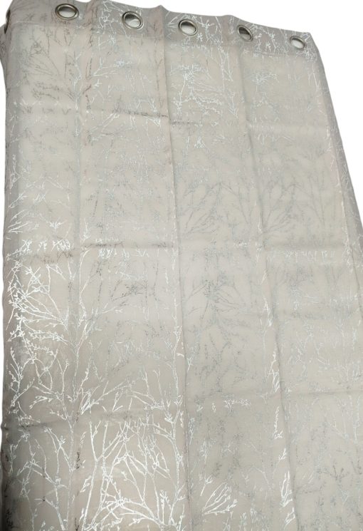 Visillo brillo plateado ramal