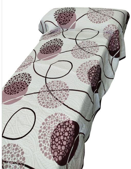 Colcha cama 90 círculo marrón
