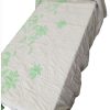 Colcha cama 90 y 105 piqué reversible verde/lino