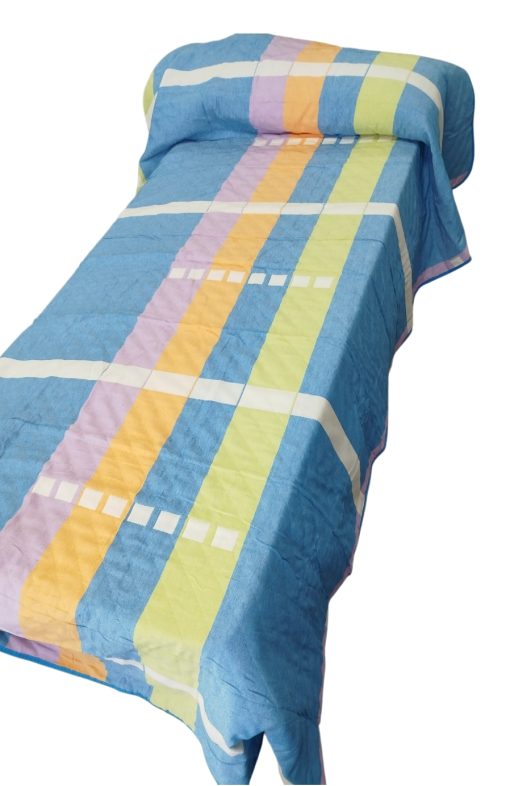 Colcha cama 105 verano piqué reversible multicolor
