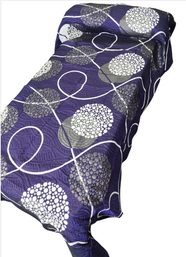 COLCHA 90 verano círculo morado reversible - Imagen 2