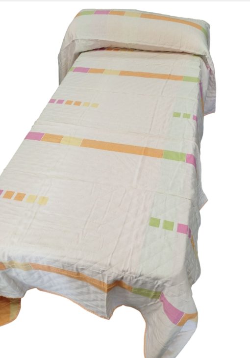 Colcha cama 105 verano piqué reversible multicolor - Imagen 2