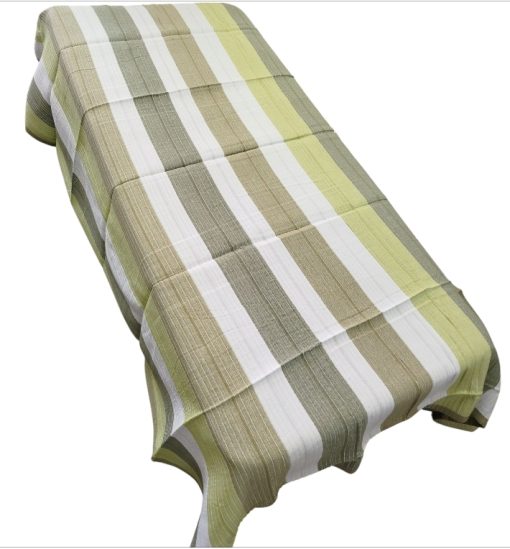 Colcha 150 verano piqué verde/blanca