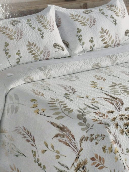 COLCHA BOUTI FLORAL REVERSIBLE CAMA 90
