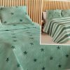 COLCHA VERANO ESTRELLAS AZUL REVERSIBLE