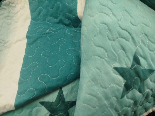 COLCHA VERANO ESTRELLAS AZUL REVERSIBLE - Imagen 2