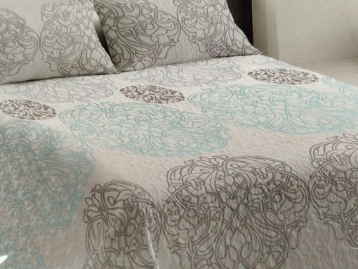 COLCHA BOUTI CAMA 105 CÍRCULOS AZULES