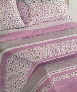 COLCHA BOUTI CAMA 135 MALVA /GRIS