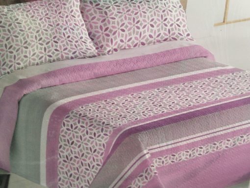 COLCHA BOUTI CAMA 135 MALVA /GRIS