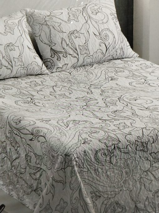 COLCHA BOUTI CAMA 90 BLANCO Y NEGRO