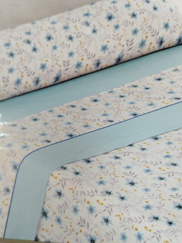Sábanas cama 90 floral azul