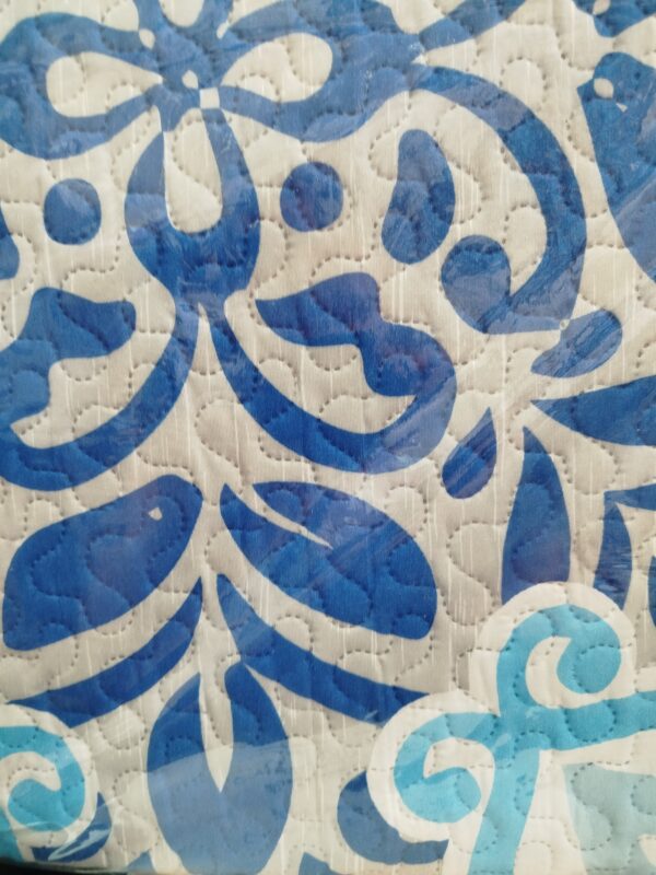 Colcha bouti cama 150 azul/gris 3491
