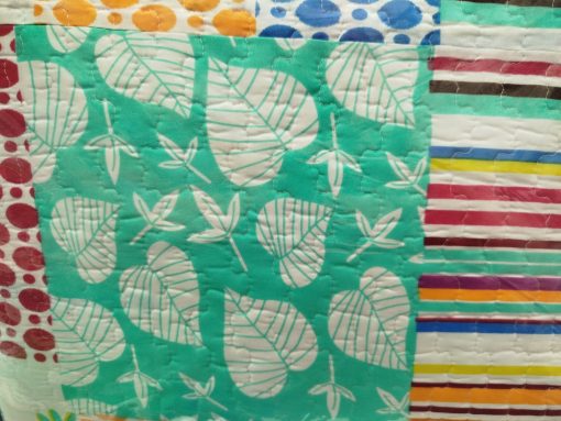 Colcha bouti efecto patchwork cama 135 reversible - Imagen 2
