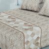 Colcha bouti cama 150 reversible beig