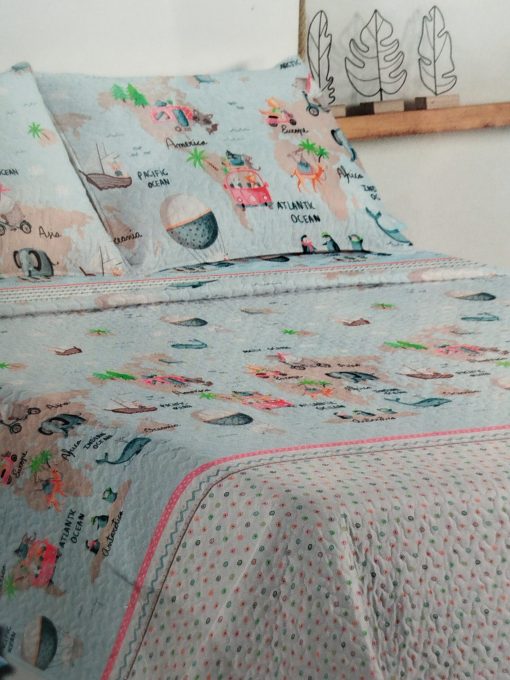 Colcha bouti infantil cama 105 mundo