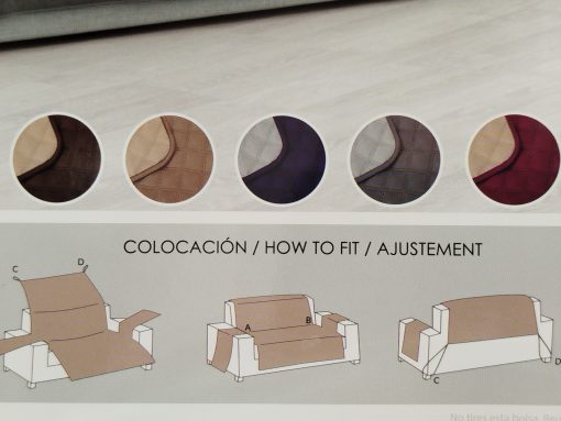 Funda de Sofá Reversible - Protege y Renueva tu Sofá con Estilo con bolsillos a los lados - Imagen 3