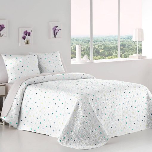 COLCHA BOUTI CAMA 105 VERDE AZUL - Imagen 2