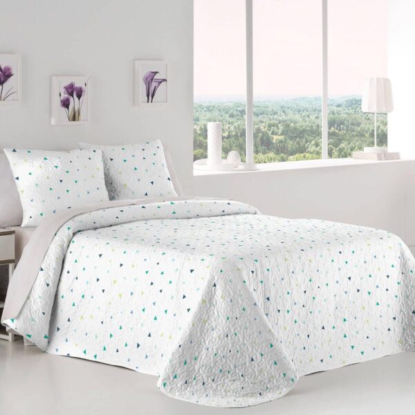 COLCHA BOUTI CAMA 105 VERDE AZUL - Imagen 2