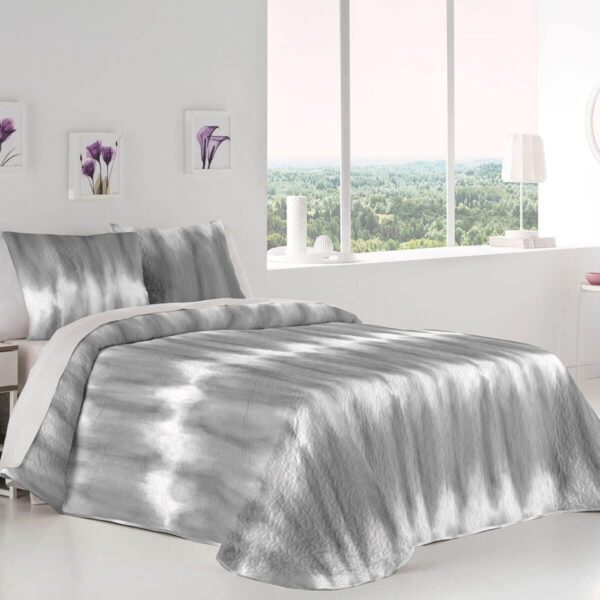 COLCHA BOUTI CAMA 90 REVERSIBLE AZUL/GRIS - Imagen 2