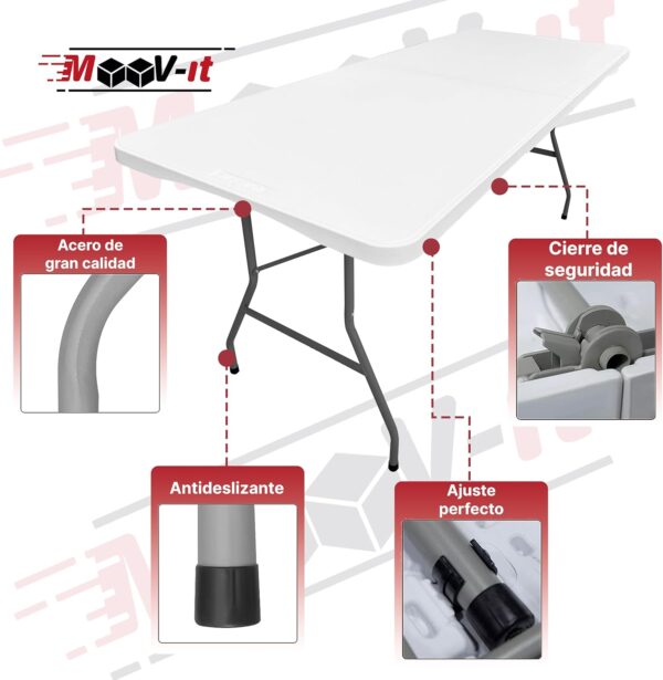 Mesa plegable 70x180x 74 (alto) - Imagen 3