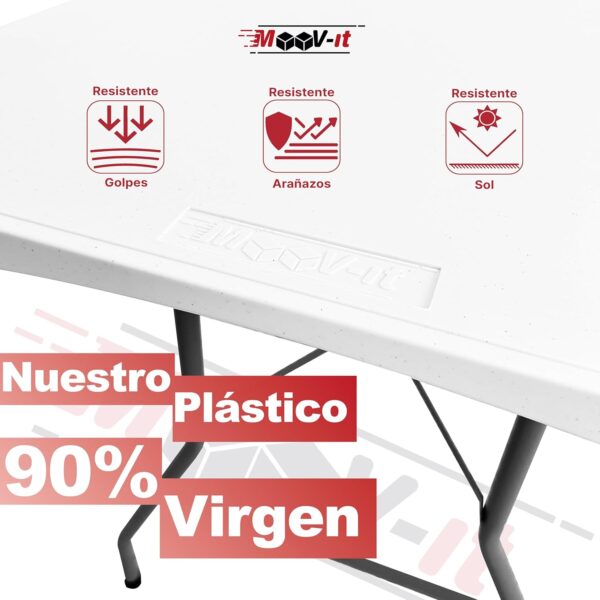 Mesa plegable 70x180x 74 (alto) - Imagen 4