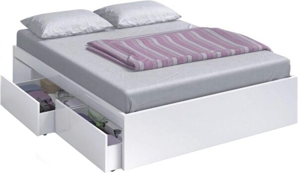 Cama con Cuatro Cajones - Monta Tú Mismo y Ahorra en Espacio