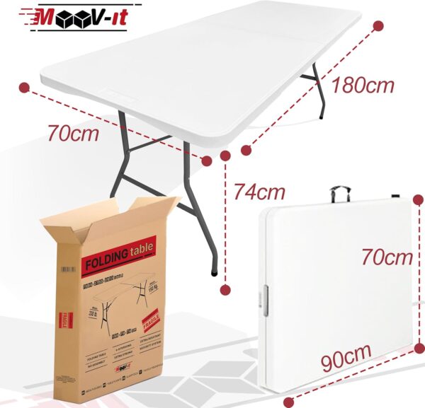 Mesa plegable 70x180x 74 (alto) - Imagen 6
