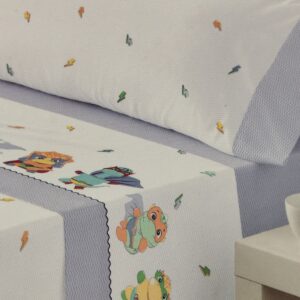 SÁBANA INFANTIL MINI TORTUGA NINJA AZUL CAMA 90