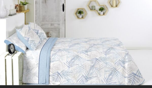 COLCHA BOUTI PALMERA REVERSIBLE CAMA 150-160