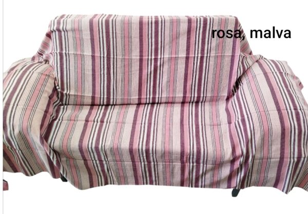 Colcha Multiusos de Rayas – Ideal para Cama y Sofá - Imagen 5