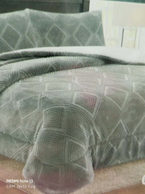Edredón sherpa cama 135 gris oferta