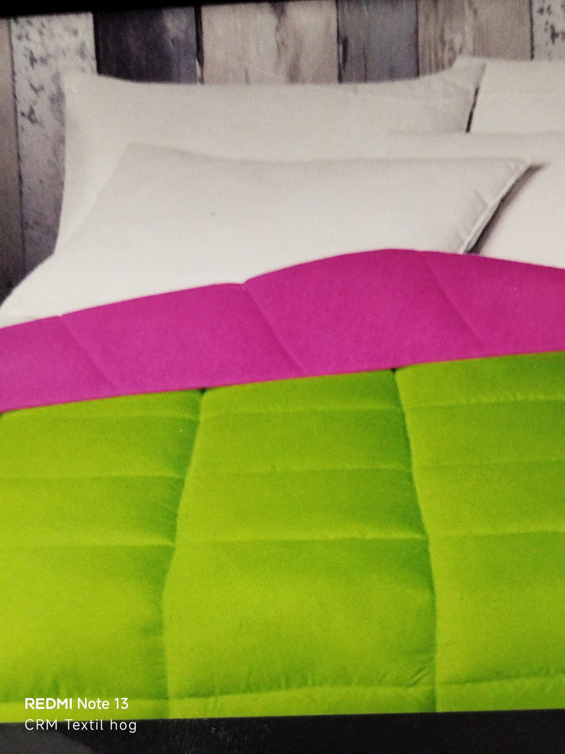 Nórdico liso reversible fucsia pistacho cama 135-150 (240x220) - Imagen 2