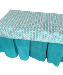Ropa de mesa camilla de chenilla perchada a dos caras con 12 fuelles (70x120x73)