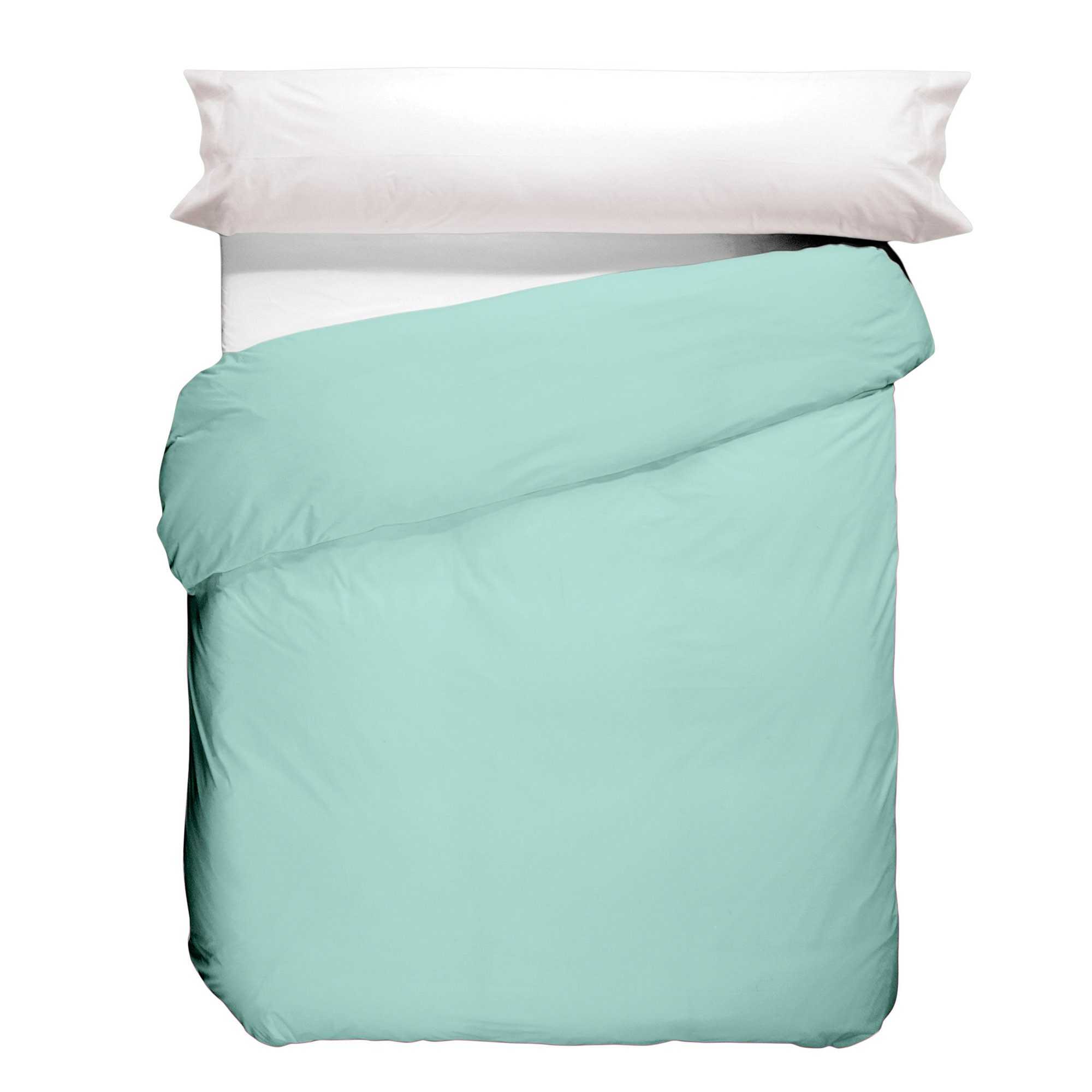 Funda nórdica lisa Verde Glacial 50/50