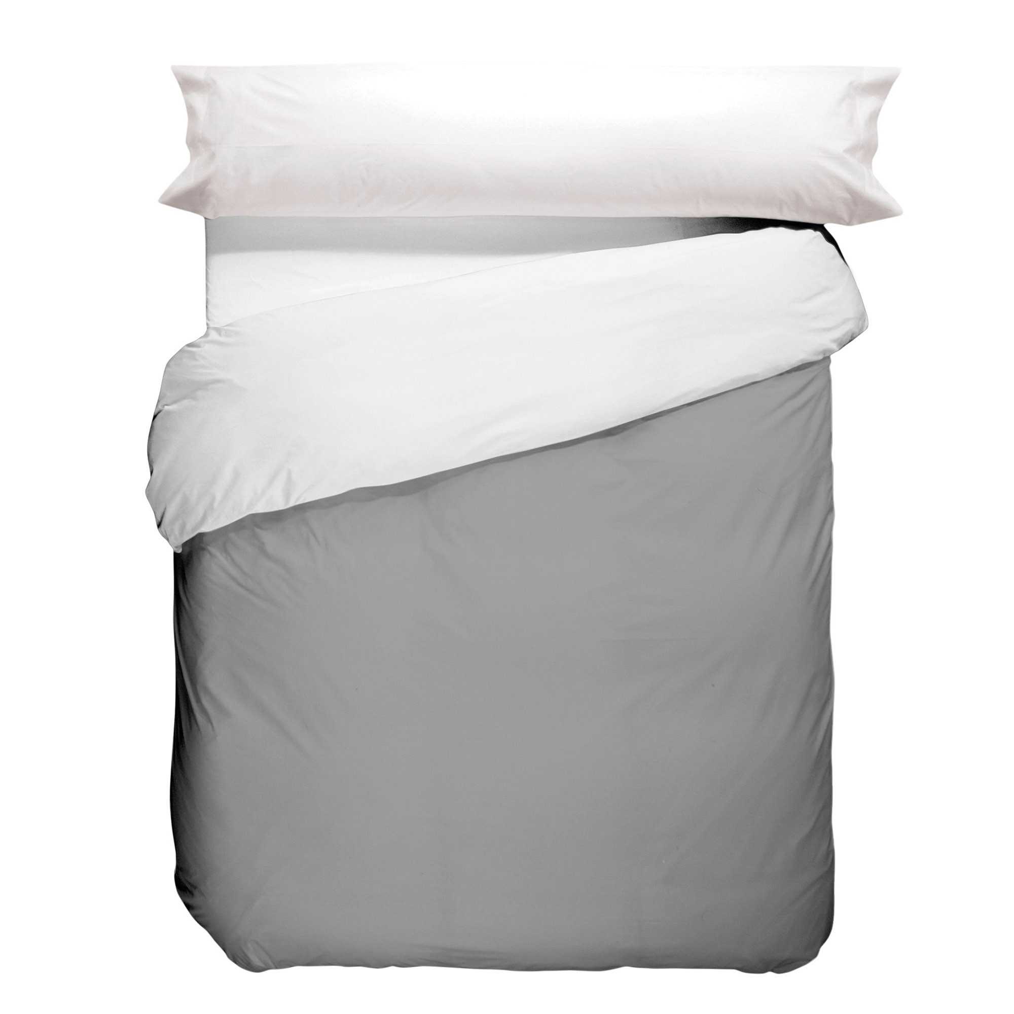 Funda nórdica Reversible Gris/Blanco 50/50