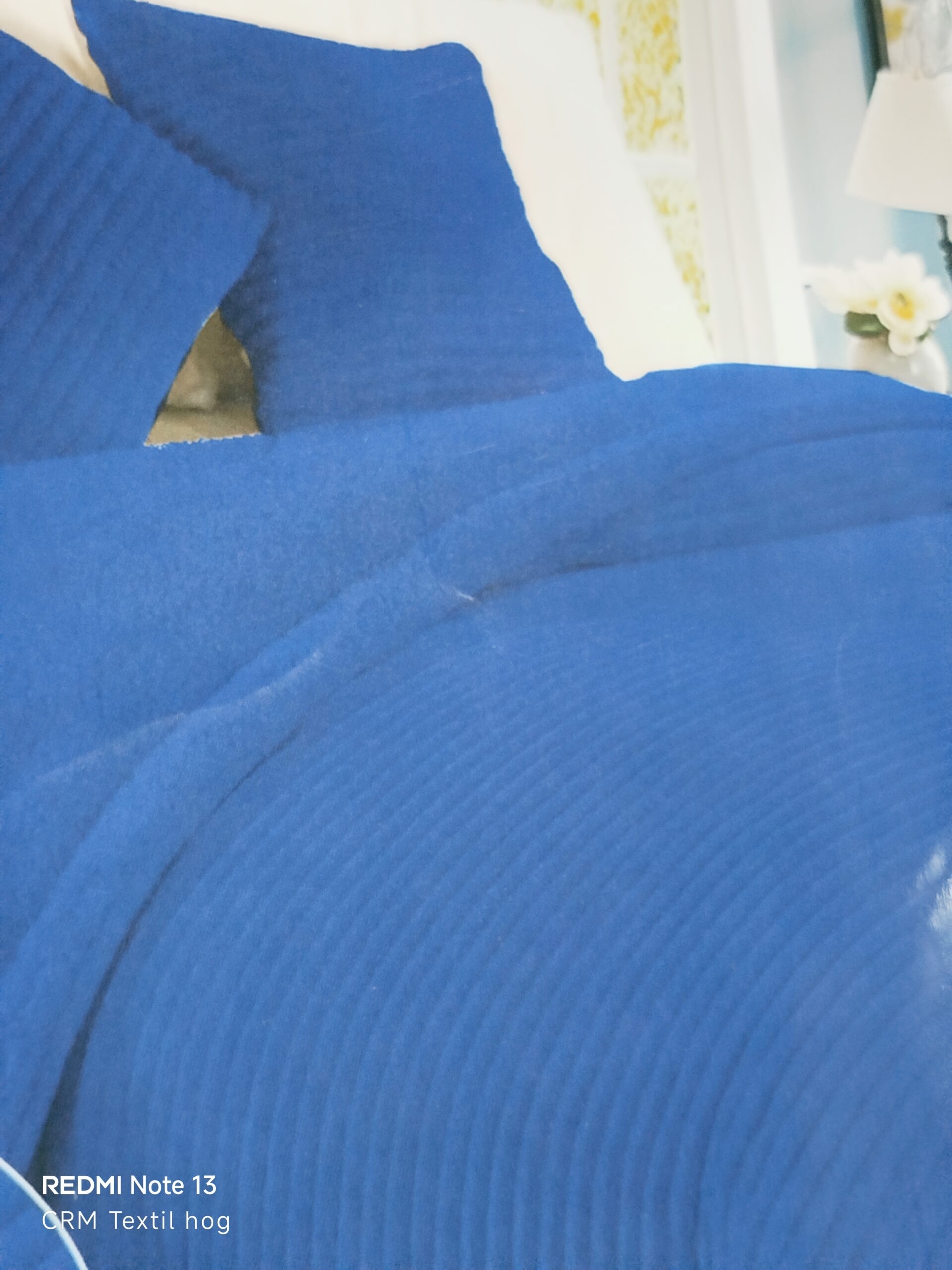 Edredón Sherpa cama 180 con fundas de cojines azul