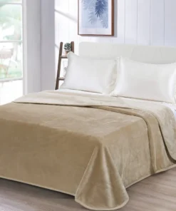Manta de cama Terciopelo beig