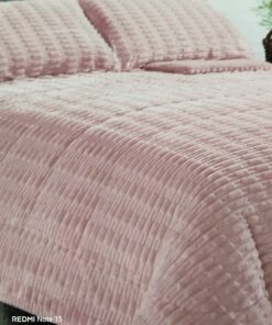 Edredón sherpa cama 135 borreguito debajo, sedalina arriba rosa